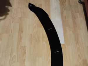 Prelungire lip spoiler bara fata BMW Seria 3 E90/E91 Facelift Negru — miniatura 3