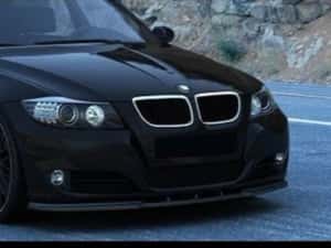 Prelungire lip spoiler bara fata BMW Seria 3 E90/E91 Facelift Negru — miniatura 8