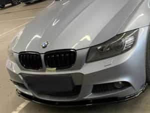 Prelungire lip spoiler bara fata BMW Seria 3 E90/E91 Facelift Negru — miniatura 10