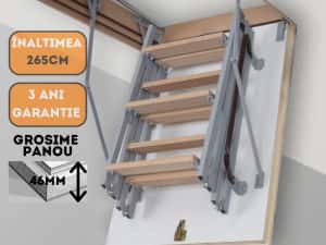 Scară metalică/lemn, pentru pod sau mansard — miniatura 2