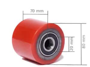 Roata, rola furci transpalet manual poliuretan 80X60, 80X70