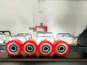 Roata, rola furci transpalet manual poliuretan 80X60, 80X70 — miniatura 2