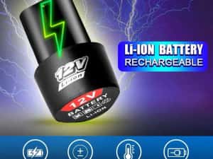 Acumulator Li-Ion 12V 2Ah filetanta, vibrator gresie polizor — miniatura 6