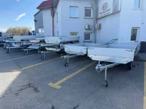 Remorca auto Eduard 750kg, obloane aluminiu, 1 ax / 2 axe, rabatare ALTA — miniatura 1