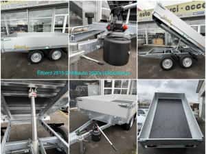 Remorca auto Eduard 750kg, obloane aluminiu, 1 ax / 2 axe, rabatare ALTA — miniatura 3