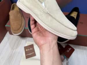 Mocasini Loro Piana piele naturala 100% Full Box colectie noua — miniatura 3