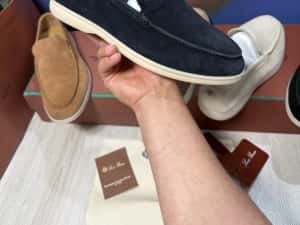 Mocasini Loro Piana piele naturala 100% Full Box colectie noua — miniatura 4