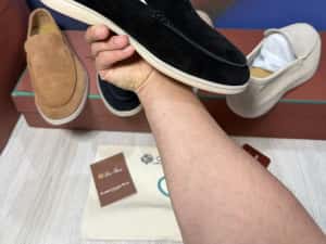 Mocasini Loro Piana piele naturala 100% Full Box colectie noua — miniatura 9