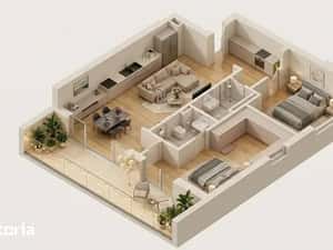 Apartament 3 camere cu balcon de 17 mp, KronenPark Pipera — miniatura 6