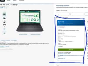 Laptop Dell Precision Pro Max 14 Workstation 14" FHD Ultra 7 265H 32GB Ram Nvidia RTX Pro 500 6GB 1TB SSD Win11 3Ani Garantie Factura Firma AlienStore — miniatura 3