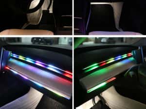 Kit Lumini Ambientale Auto Dinamice 18 în 1 – Symphony Edition, Acrilic RGB, Control Bluetooth & Sincronizare Muzicală — miniatura 4