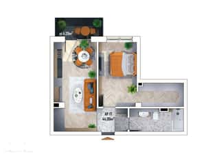 Apartament 2 camere — miniatura 2