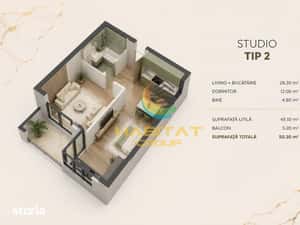 Vânzare Studio 50.30 mp - Metrou Berceni — miniatura 4