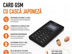 Card GSM de Copiat + Casca de copiat cu Raspuns AUTOMAT Casti de copiat Sisteme — miniatura 7