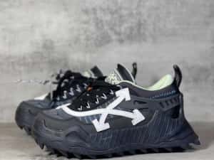 Adidasi OFF WHITE, Odsy 1000 SNEAKERS Premium din Piele Full Box Black — miniatura 2