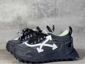 Adidasi OFF WHITE, Odsy 1000 SNEAKERS Premium din Piele Full Box Black — miniatura 10