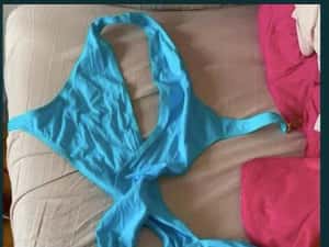 Costum de baie intreg monokini VERSACE import Italia turcuaz M 750 RON — miniatura 9