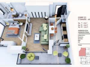 Apartamente cu 2 camere in cartierul Tudor — miniatura 7