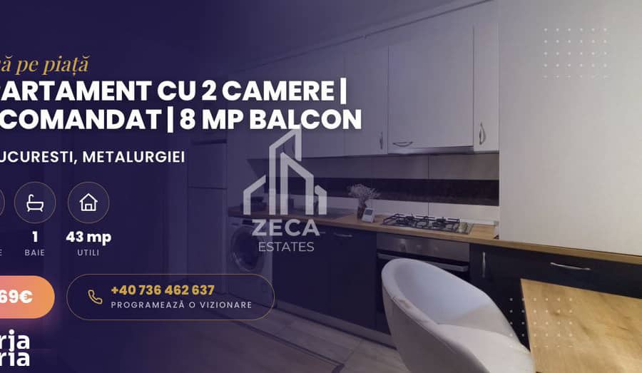 Apartament cu 2 camere | Decomandat | 8 mp Balcon | Cartierul Solar — fotografie 1 din 6