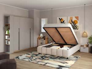 Set Mobila Dormitor Casmir / Stejar Siena C14 - Transport Gratuit