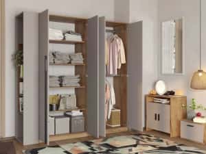 Set Mobila Dormitor Casmir / Stejar Siena C14 - Transport Gratuit — miniatura 5