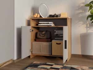 Set Mobila Dormitor Casmir / Stejar Siena C14 - Transport Gratuit — miniatura 7