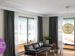 Masca galerie mascare draperie sina perdea mascare teava gaze cod LKO1 — miniatura 6