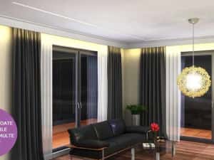Masca galerie mascare draperie sina perdea mascare teava gaze cod LKO1 — miniatura 7