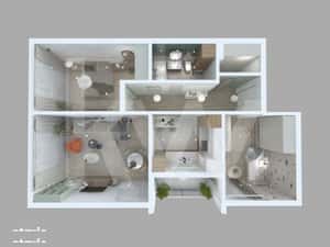 Apartament 3 camere 72,07 mp