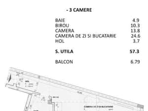 Apartament 3 camere, FINISAT, nZEB, Central — miniatura 3