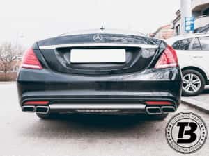 Difuzor Bara Spate cu Ornamente compatibil cu Mercedes S Class W222 S63 Design