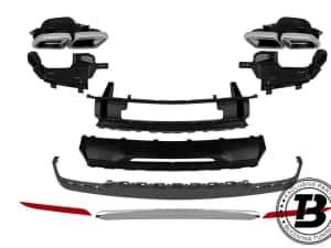 Difuzor Bara Spate cu Ornamente compatibil cu Mercedes S Class W222 S63 Design — miniatura 2