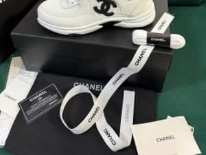 Adidasi Chanel piele naturala Full Box colectie noua — miniatura 1