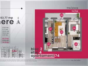 Apartament 2 camere / etaj 4/ 75mp utili / Valletta Towers / Craiova — miniatura 4