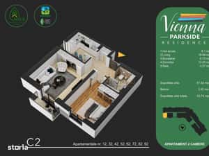 Apartament decomandat, 2 camere, zona parc Tudor Arghezi, Comision 0% — miniatura 7