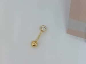 Piercing aur 18k 1.38g (33768/15 Gara1 ) Garantie 2 ani! — miniatura 3
