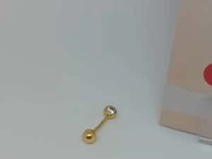 Piercing aur 18k 1.38g (33768/15 Gara1 ) Garantie 2 ani! — miniatura 7
