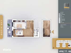 Duplex 3 camere cu 2 balcoane | Bucatarie Inchisa 14mp — miniatura 6