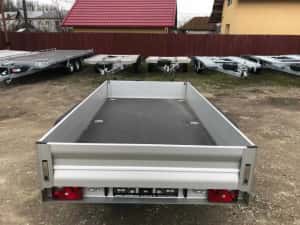 Remorca ALUMINIU 2 axe, 300cm x 150cm, frane, NOUA, OFERTA!!! — miniatura 7