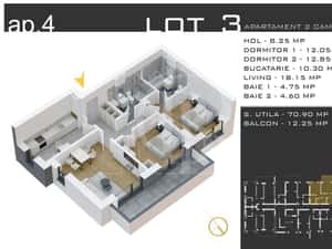 Apartament 3 camere-Loc Parcare Gratuit-Theodor Pallady — miniatura 4