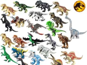 Dinozauri tip Lego de 30cm: Indominus Rex (diverse modele) — miniatura 7