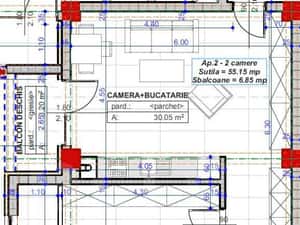 Apartament 2 camere open space, 62 mp, zona Damila. — miniatura 5