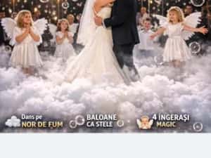 Fum greu, gheata, ÎNGERAȘI dansatori pentru dansul mirilor — miniatura 9