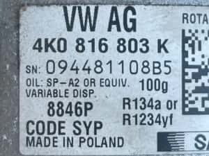 Compresor Ac Audi A6 C8, 4A2 2018 - > 2.0 40 Tdi Mild Hybrid Dfba 4K0 — miniatura 2