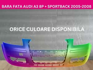 Bara fata Audi A3 8P + Sportback Negru,Gri,Alb,Albastru,Rosu 2005-2008 — miniatura 9