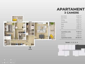 Apartament 3 camere decomandat, bloc nou, Aparatorii Patriei metrou — miniatura 3