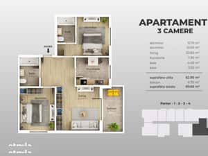 Metrou Aparatorii Patriei-Apartament 3 camere dec-TVA INCLUS 21% — miniatura 2