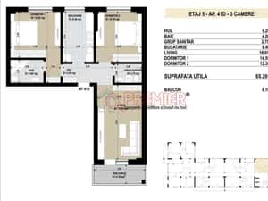 Metalurgiei - Grand Arena vanzare apartament 3 camere — miniatura 6