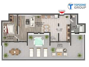 Comision 0% - Apartament 2 camere, 70 mp utili cu terasa de 62 mp — miniatura 4