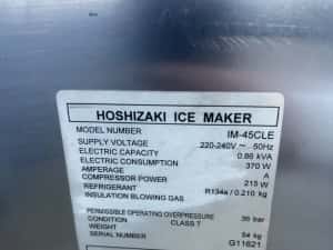 Masina de gheata Hoshizaki - 45 kg/24h - stocare 15 kg - cuburi pline — miniatura 5